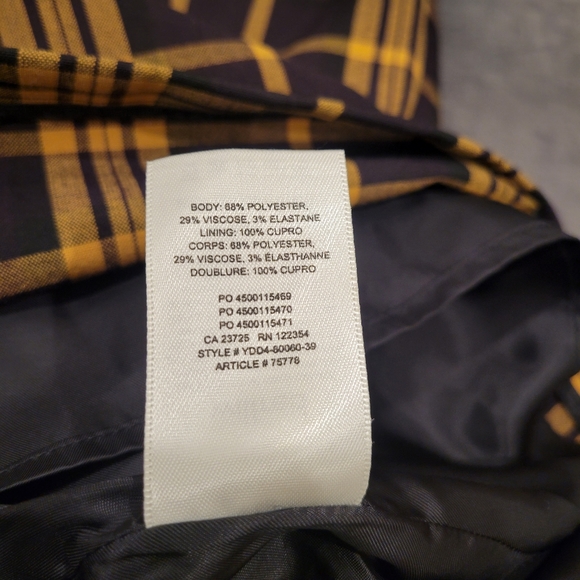 Aritzia Isabelle Women's Gingham Plaid Mini Dress Size 6 - Picture 10 of 10